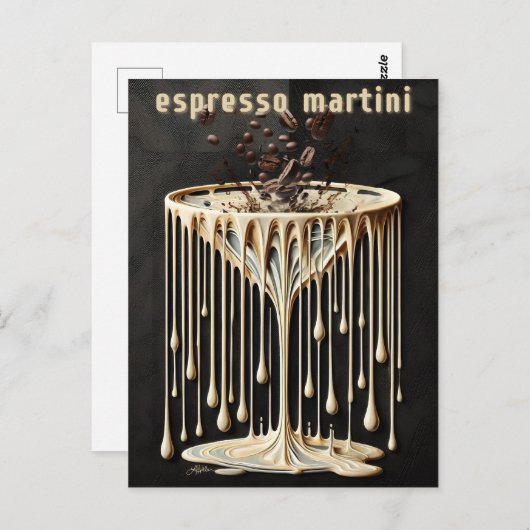 Espresso Martini Cocktail Hour Briefkaart (Voorkant / Achterkant)