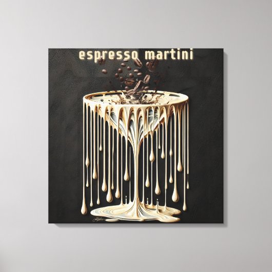 Espresso Martini Cocktail Hour Canvas Afdruk (Voorkant)