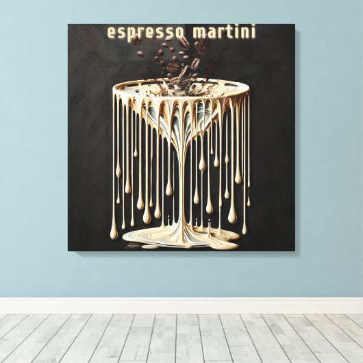 Espresso Martini Cocktail Hour Canvas Afdruk (Insitu (Houten vloer))