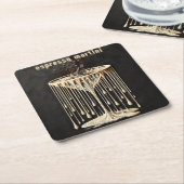 Espresso Martini Cocktail Hour Kartonnen Onderzetters (Schuin)