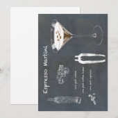 Espresso Martini Cocktail Kaart (Voorkant / Achterkant)