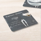 Espresso Martini Cocktail Kartonnen Onderzetters (Schuin)