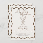 Espresso Martini Cocktail Kerstfeest Kaart (Voorkant / Achterkant)