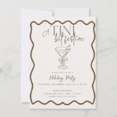 Espresso Martini Cocktail Kerstfeest Kaart (Voorkant)