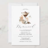 Espresso Martini Cocktail Post Trouwfeest Kaart (Voorkant)