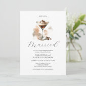 Espresso Martini Cocktail Post Trouwfeest Kaart (Staand voorkant)