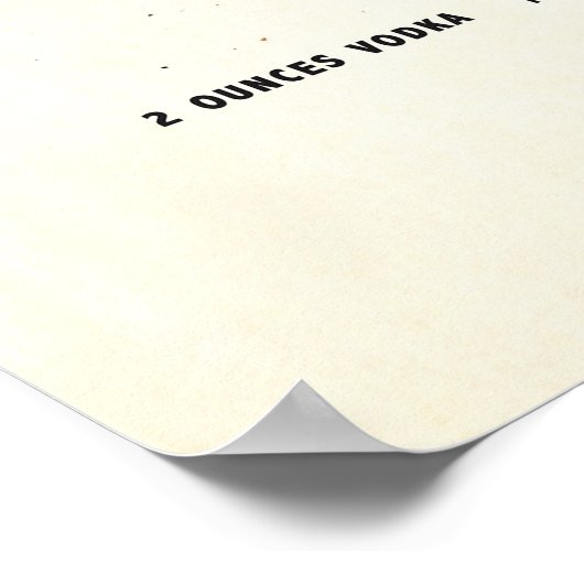 Espresso Martini Cocktail Poster Classic (Hoek)