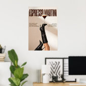 Espresso Martini Cocktail Poster, Modern Bar, Chic Poster (Thuiskantoor)