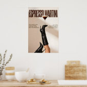 Espresso Martini Cocktail Poster, Modern Bar, Chic Poster (Keuken)