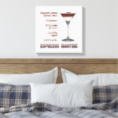 Espresso Martini Cocktail Recipe Art 12"x12" Canvas Afdruk (Insitu (Slaapkamer))