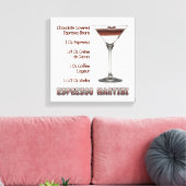 Espresso Martini Cocktail Recipe Art 12"x12" Canvas Afdruk (Insitu (Woonkamer))