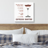 Espresso Martini Cocktail Recipe Art 12"x12" Canvas Afdruk (Insitu (Slaapkamer))