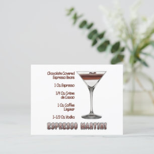 Espresso Martini Cocktail Recipe Art Briefkaart