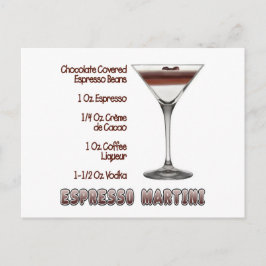 Espresso Martini Cocktail Recipe Art Briefkaart