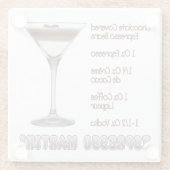 Espresso Martini Cocktail Recipe Art Glazen Onderzetter (Achterkant)