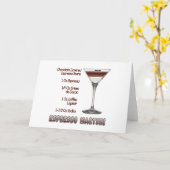 Espresso Martini Cocktail Recipe Art Kaart (Gele Bloem)