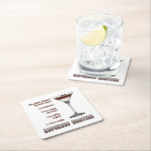 Espresso Martini Cocktail Recipe Art Kartonnen Onderzetters (Insitu)