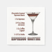 Espresso Martini Cocktail Recipe Art Servet (Voorkant)
