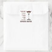 Espresso Martini Cocktail Recipe Art Vierkante Sticker (Tas)