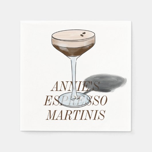 Espresso Martini cocktail Servet (Voorkant)