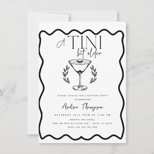 Espresso | Martini | Cocktail verjaardag Kaart (Voorkant)