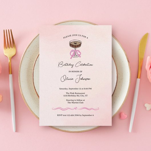 Espresso Martini cocktail verjaardag Kaart