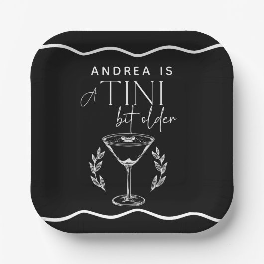 Espresso | Martini | Cocktail verjaardag Papieren Bordje (Voorkant)