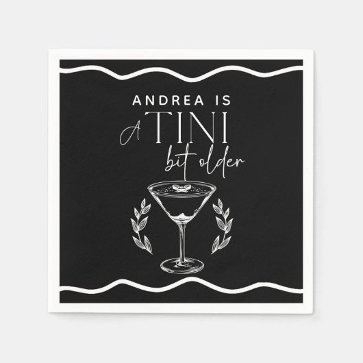 Espresso | Martini | Cocktail verjaardag Servet (Voorkant)