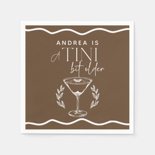 Espresso | Martini | Cocktail verjaardag Servet (Voorkant)
