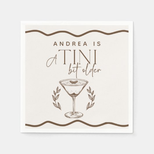 Espresso | Martini | Cocktail verjaardag Servet (Voorkant)
