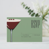 Espresso Martini Cocktailparty RSVP Kaartje (Staand voorkant)