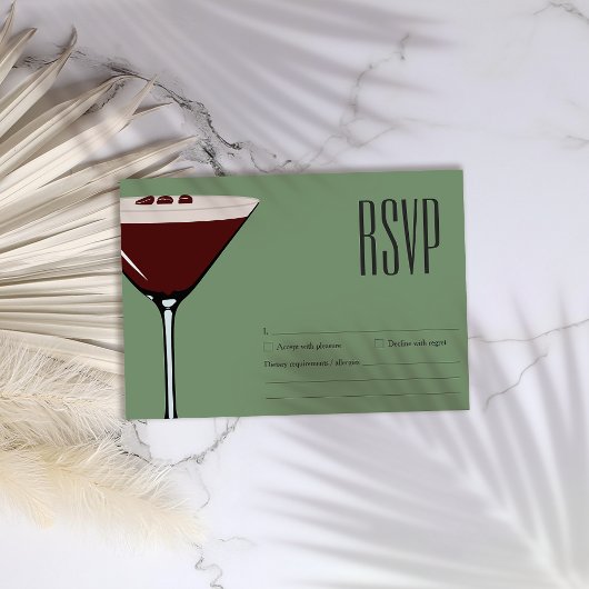 Espresso Martini Cocktailparty RSVP Kaartje