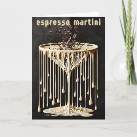 Espresso Martini Cocktailuur Kaart (Voorkant)