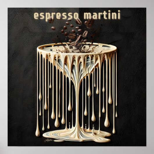 Espresso Martini Cocktailuur Poster (Voorkant)