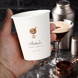 Espresso Martini Coffee Thema Bruidsfeest Borrel Papieren Bekers