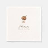 Espresso Martini Coffee Thema Bruidsfeest Borrel Servet (Voorkant)