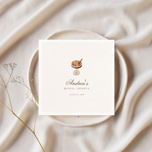 Espresso Martini Coffee Thema Bruidsfeest Borrel Servet