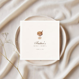 Espresso Martini Coffee Thema Bruiloftsfeest Servet