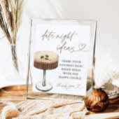 Espresso Martini Date Night Ideas Sign Poster