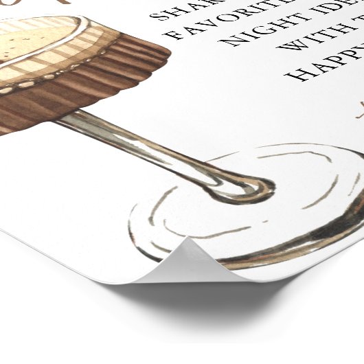 Espresso Martini Date Night Ideas Sign Poster (Hoek)