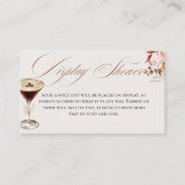 Espresso Martini Display Vrijgezellenfeest Insert Informatiekaartje (Voorkant)