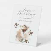 Espresso Martini Feest Tafelbord Signaalbord Reclamebord Met Voetstuk (Voorkant)