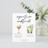Espresso Martini Gin & Tonic Cocktail Wedding Menu (Staand voorkant)