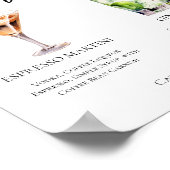 Espresso Martini Gin & Tonic Cocktail Wedding Menu Poster (Hoek)