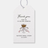 Espresso Martini Hand Getekende Bruidsdouche Cadeaulabel (Voorkant)