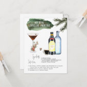 Espresso Martini | Kerstcocktailrecept Kaart (Voorkant / Achterkant in situ)