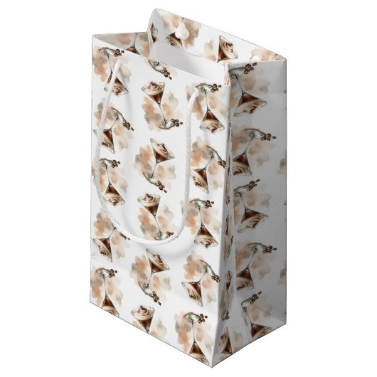 Espresso Martini Kleine Favor Cadeautasje (Voorkant Gekanteld)