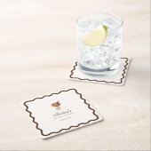 Espresso Martini Koffie Golvende Bruidsmeisjesfees Kartonnen Onderzetters (Insitu)