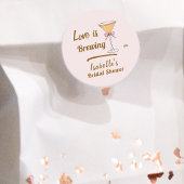 Espresso Martini Koffie Modern Bruidsmeisjesfeest Ronde Sticker