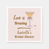 Espresso Martini Koffie Moderne Bruidsdouche Servet (Voorkant)